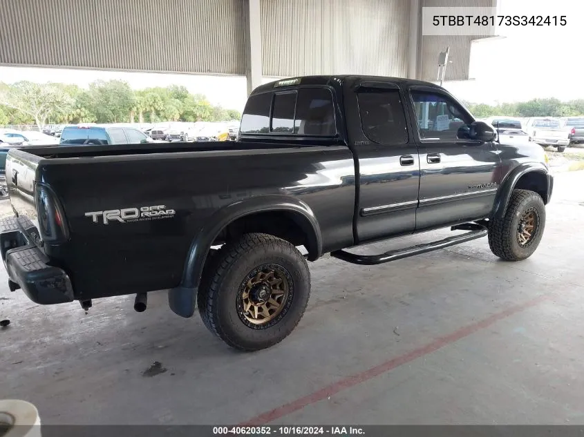 5TBBT48173S342415 2003 Toyota Tundra Ltd V8