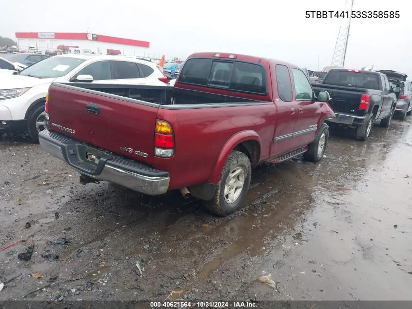 2003 Toyota Tundra Sr5 V8 VIN: 5TBBT44153S358585 Lot: 40621564