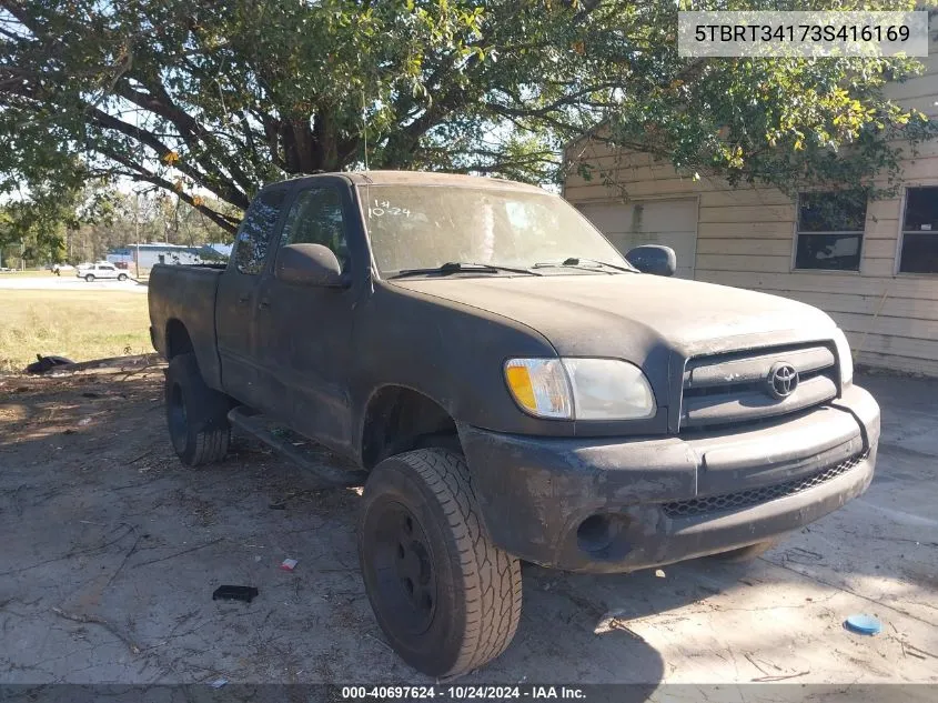 2003 Toyota Tundra Sr5 V8 VIN: 5TBRT34173S416169 Lot: 40697624