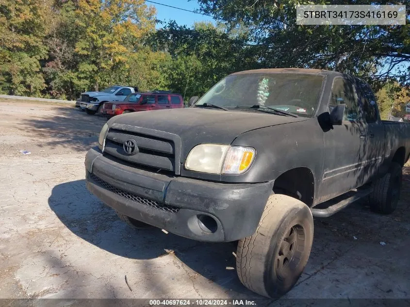 2003 Toyota Tundra Sr5 V8 VIN: 5TBRT34173S416169 Lot: 40697624