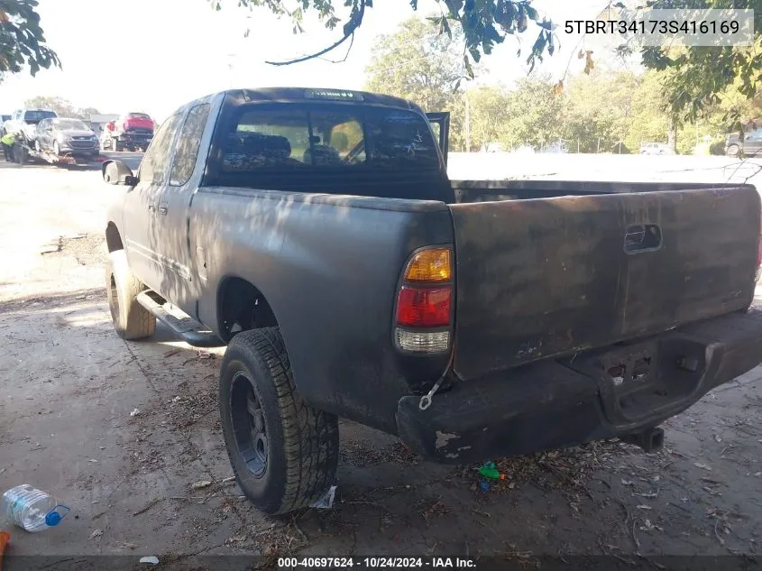 2003 Toyota Tundra Sr5 V8 VIN: 5TBRT34173S416169 Lot: 40697624