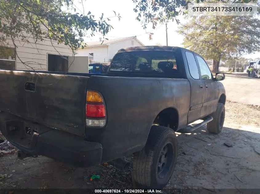 2003 Toyota Tundra Sr5 V8 VIN: 5TBRT34173S416169 Lot: 40697624