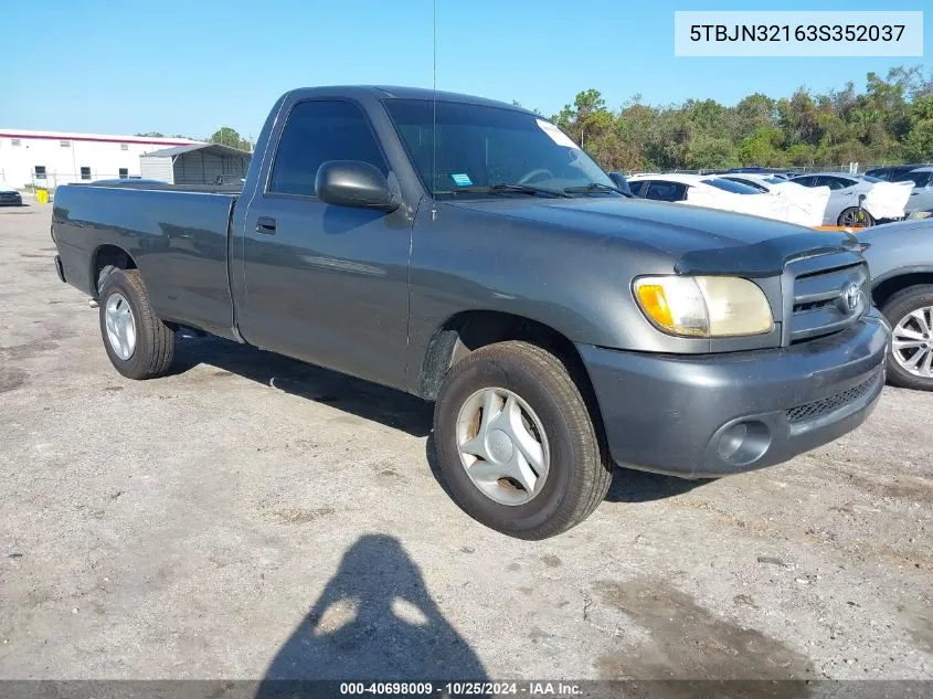 2003 Toyota Tundra VIN: 5TBJN32163S352037 Lot: 40698009