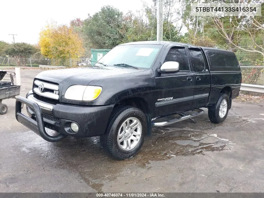 2003 Toyota Tundra Sr5 V8 VIN: 5TBBT44133S416354 Lot: 40746074