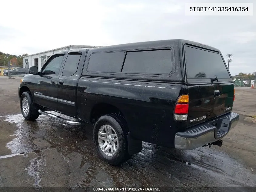 2003 Toyota Tundra Sr5 V8 VIN: 5TBBT44133S416354 Lot: 40746074