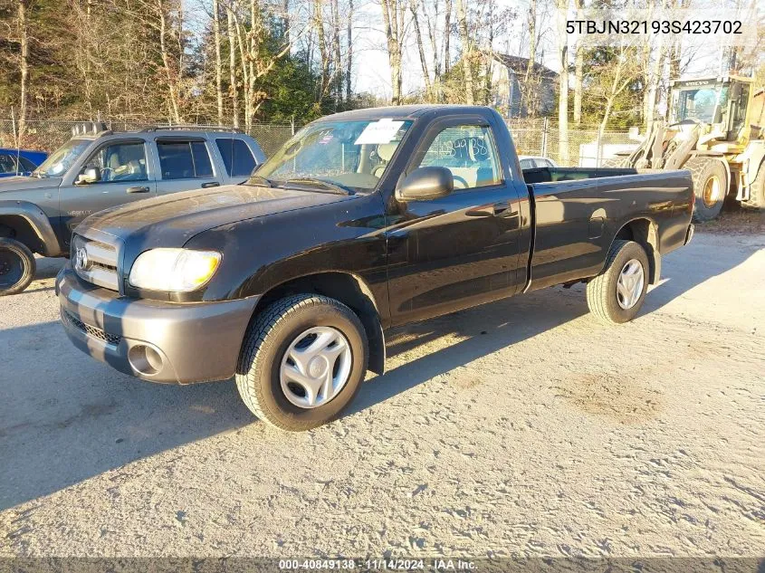 2003 Toyota Tundra VIN: 5TBJN32193S423702 Lot: 40849138