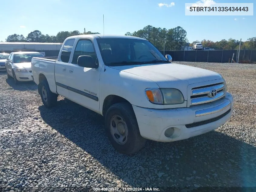 2003 Toyota Tundra Sr5 V8 VIN: 5TBRT34133S434443 Lot: 40928972