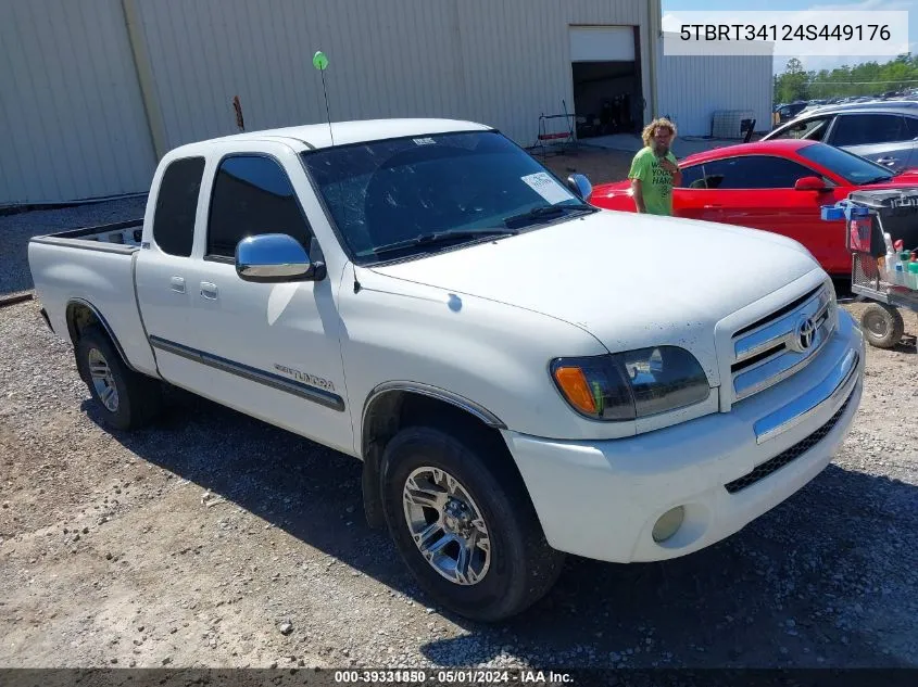 2004 Toyota Tundra Sr5 V8 VIN: 5TBRT34124S449176 Lot: 39331850