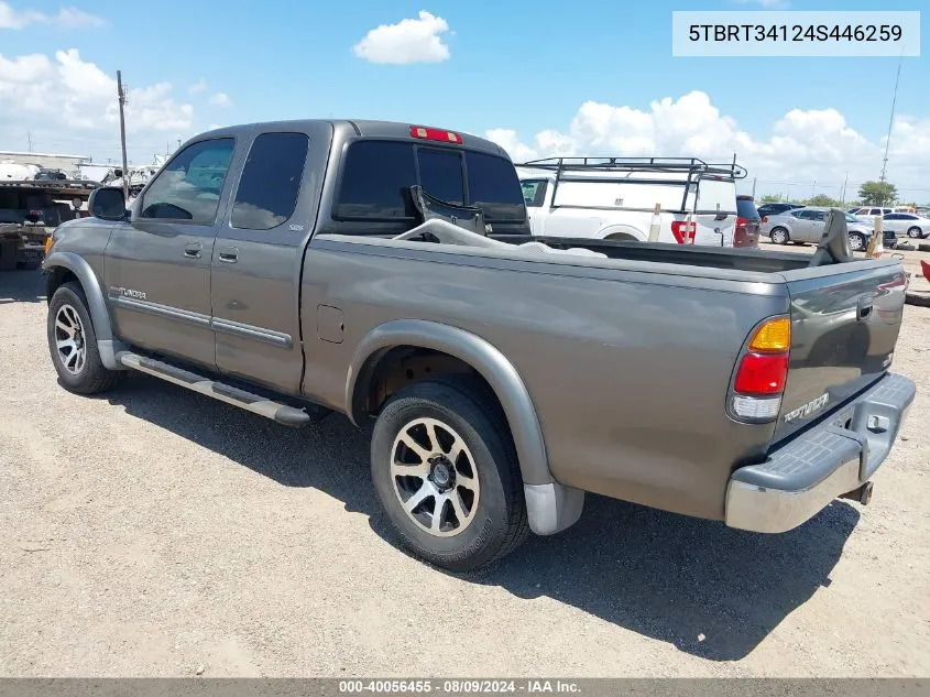 2004 Toyota Tundra Sr5 V8 VIN: 5TBRT34124S446259 Lot: 40056455