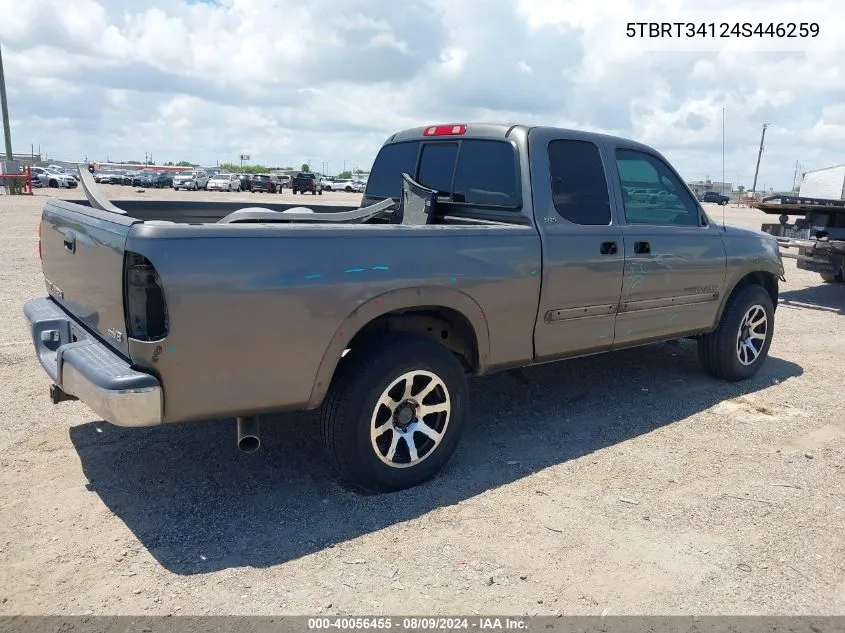 2004 Toyota Tundra Sr5 V8 VIN: 5TBRT34124S446259 Lot: 40056455