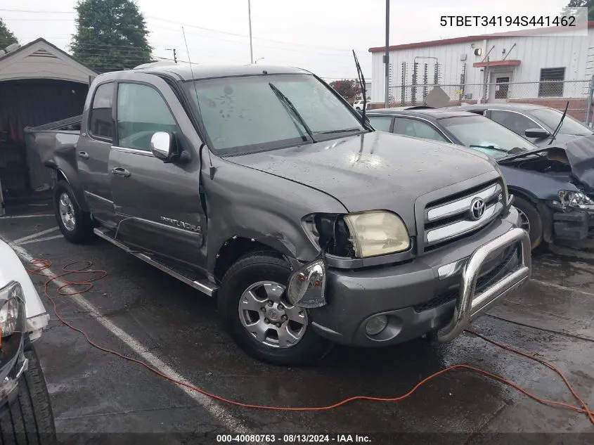 2004 Toyota Tundra Sr5 V8 VIN: 5TBET34194S441462 Lot: 40080763