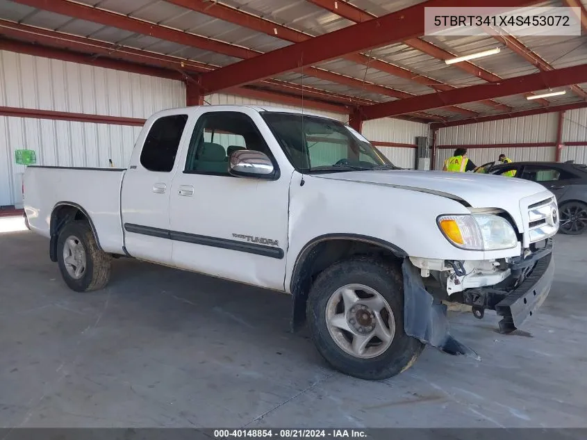 2004 Toyota Tundra Sr5 V8 VIN: 5TBRT341X4S453072 Lot: 40148854