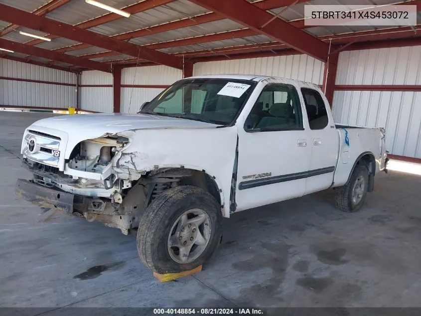 2004 Toyota Tundra Sr5 V8 VIN: 5TBRT341X4S453072 Lot: 40148854