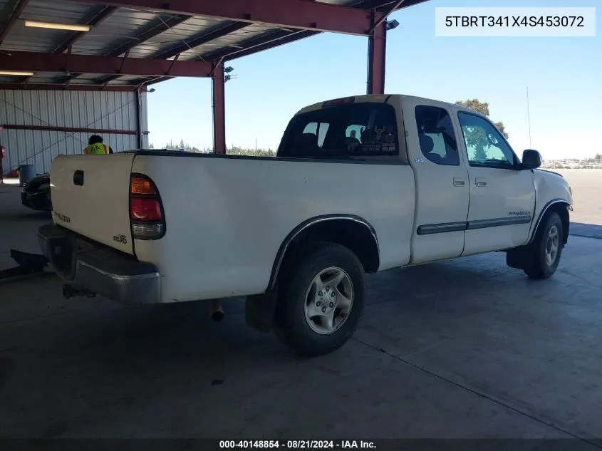 2004 Toyota Tundra Sr5 V8 VIN: 5TBRT341X4S453072 Lot: 40148854