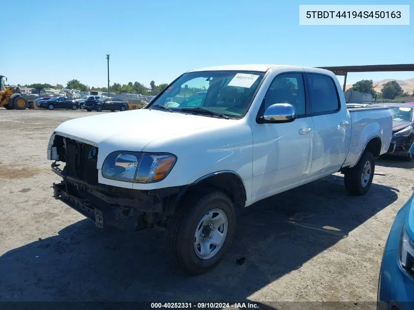 2004 Toyota Tundra Sr5 V8 VIN: 5TBDT44194S450163 Lot: 40252331