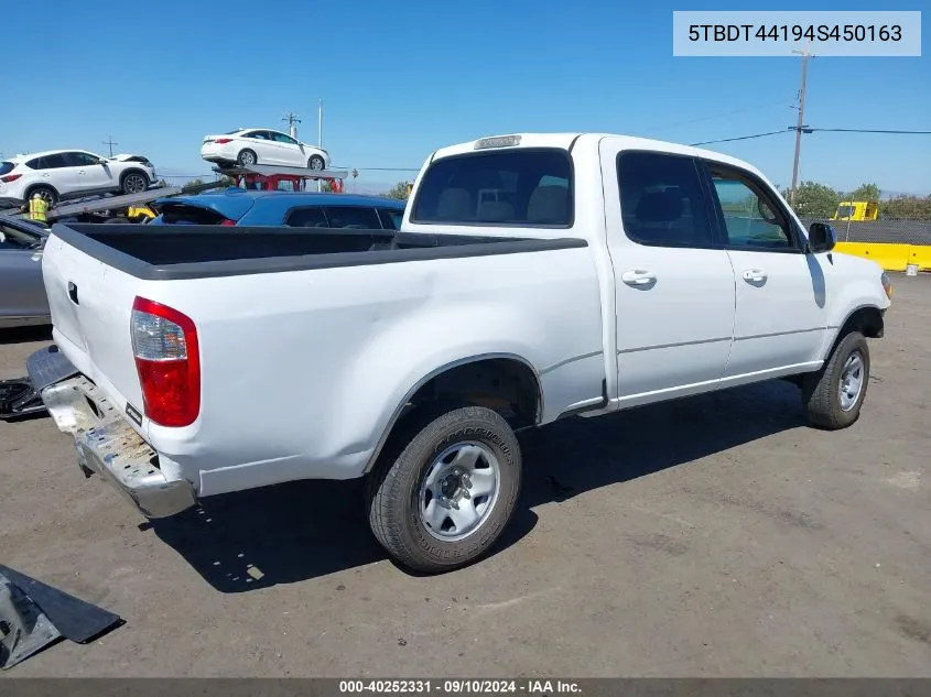 2004 Toyota Tundra Sr5 V8 VIN: 5TBDT44194S450163 Lot: 40252331