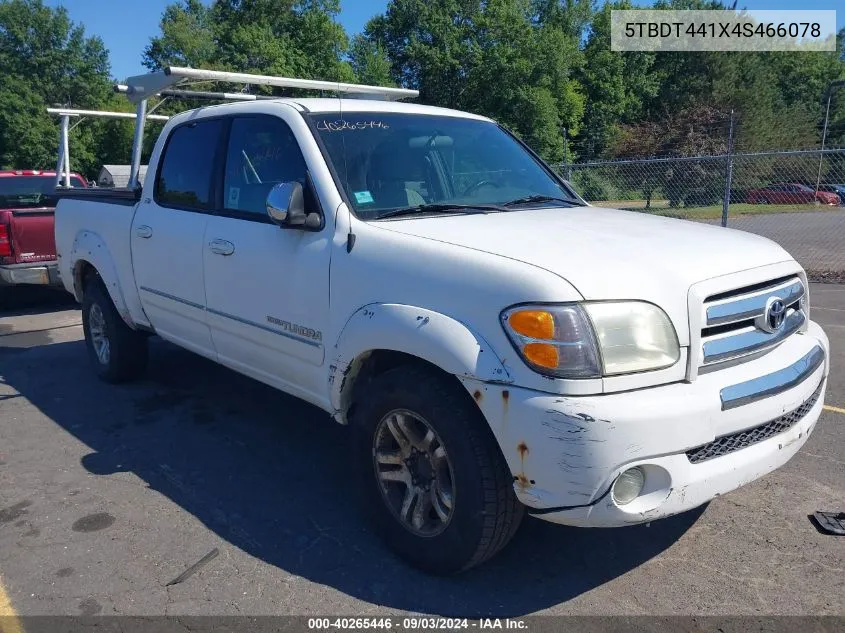 2004 Toyota Tundra Sr5 V8 VIN: 5TBDT441X4S466078 Lot: 40265446