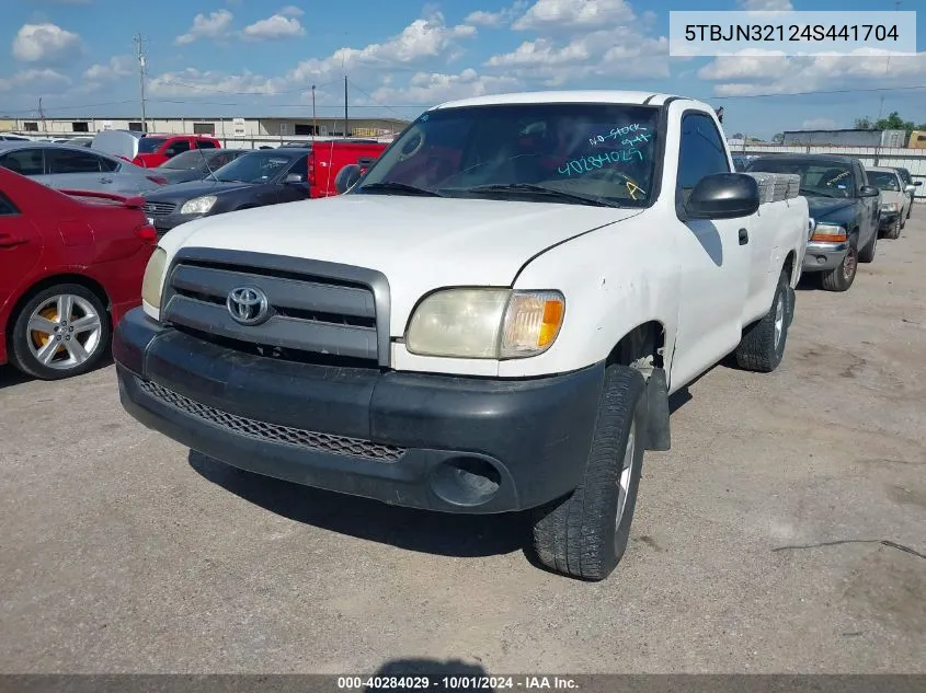 2004 Toyota Tundra VIN: 5TBJN32124S441704 Lot: 40284029