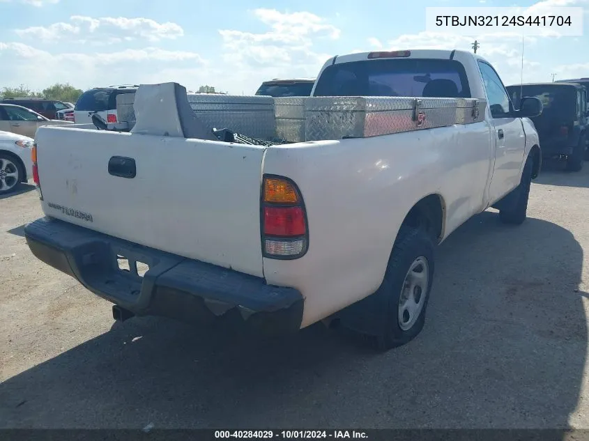 2004 Toyota Tundra VIN: 5TBJN32124S441704 Lot: 40284029