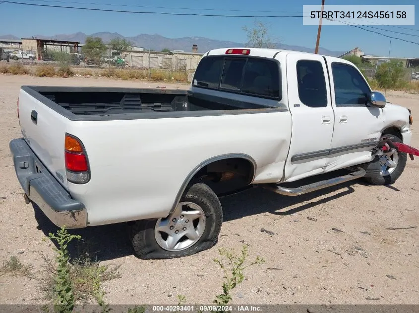 2004 Toyota Tundra Sr5 V8 VIN: 5TBRT34124S456158 Lot: 40293401