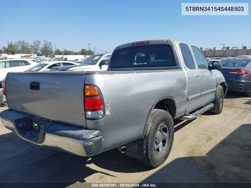 2004 Toyota Tundra Sr5 VIN: 5TBRN34154S448503 Lot: 40300391