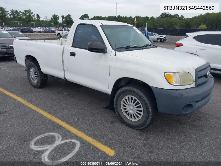 2004 Toyota Tundra VIN: 5TBJN32154S442569 Lot: 40300714