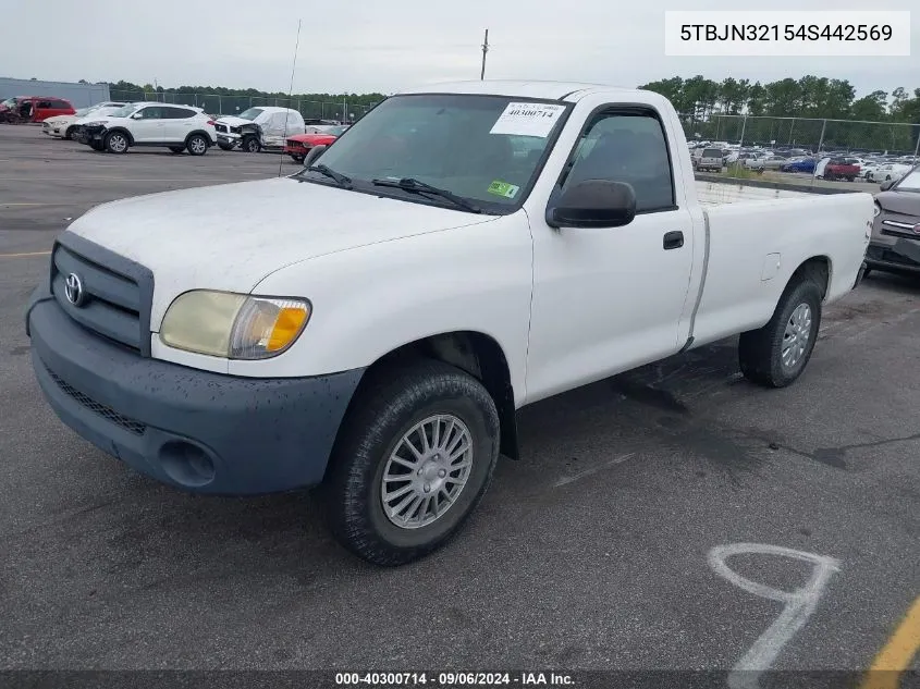 2004 Toyota Tundra VIN: 5TBJN32154S442569 Lot: 40300714