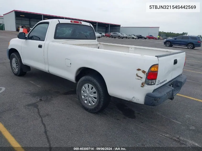 2004 Toyota Tundra VIN: 5TBJN32154S442569 Lot: 40300714