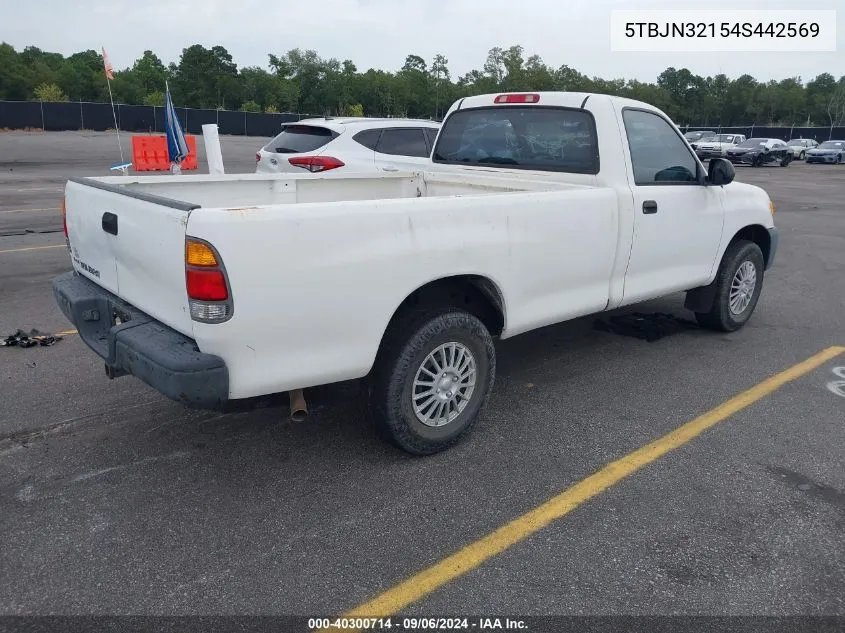 2004 Toyota Tundra VIN: 5TBJN32154S442569 Lot: 40300714