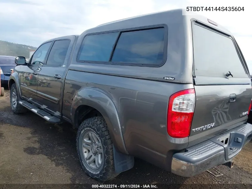 2004 Toyota Tundra Sr5 V8 VIN: 5TBDT44144S435604 Lot: 40322274