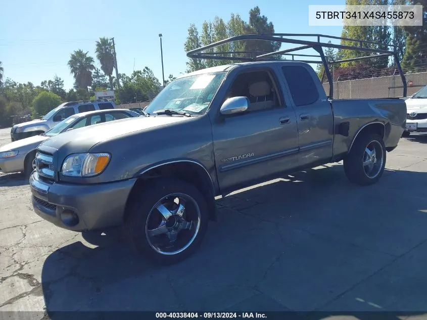 2004 Toyota Tundra Sr5 V8 VIN: 5TBRT341X4S455873 Lot: 40338404