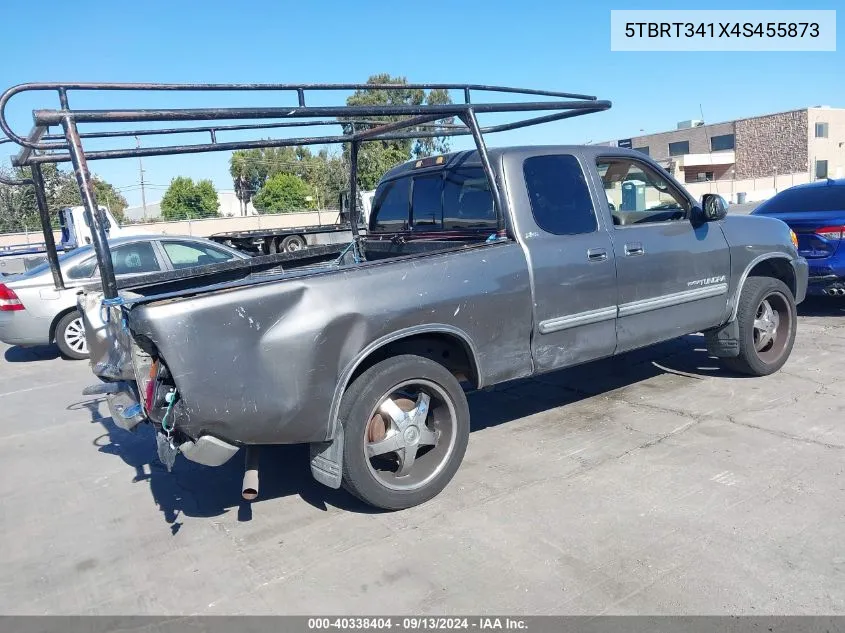 2004 Toyota Tundra Sr5 V8 VIN: 5TBRT341X4S455873 Lot: 40338404