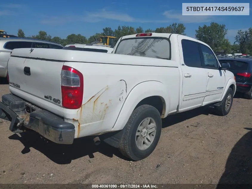 2004 Toyota Tundra Sr5 V8 VIN: 5TBDT44174S459637 Lot: 40361090