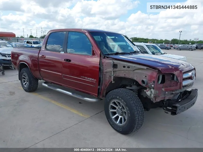 2004 Toyota Tundra Sr5 VIN: 5TBRN34134S444885 Lot: 40400413