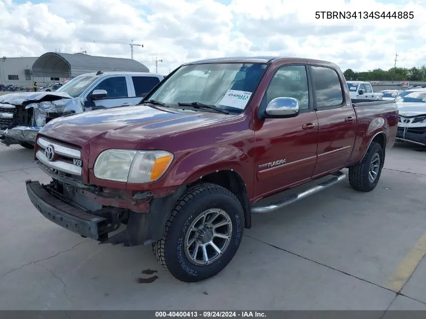 2004 Toyota Tundra Sr5 VIN: 5TBRN34134S444885 Lot: 40400413