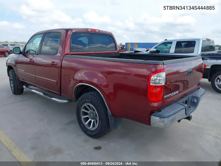 2004 Toyota Tundra Sr5 VIN: 5TBRN34134S444885 Lot: 40400413