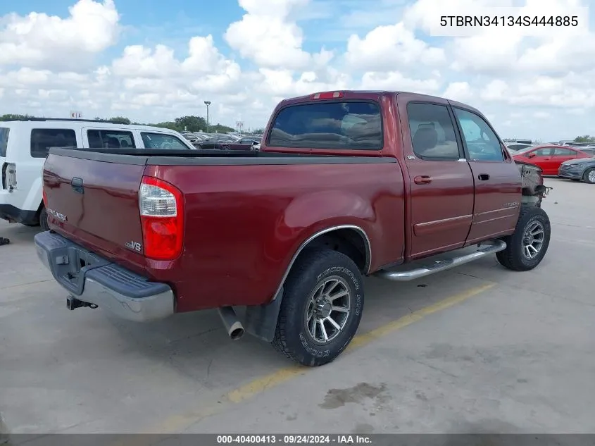 2004 Toyota Tundra Sr5 VIN: 5TBRN34134S444885 Lot: 40400413