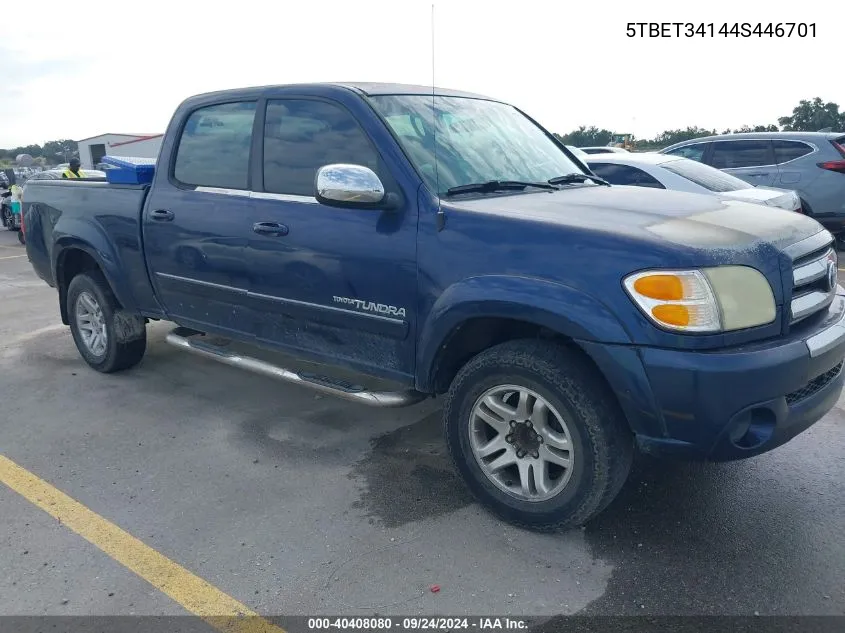 2004 Toyota Tundra Sr5 V8 VIN: 5TBET34144S446701 Lot: 40408080