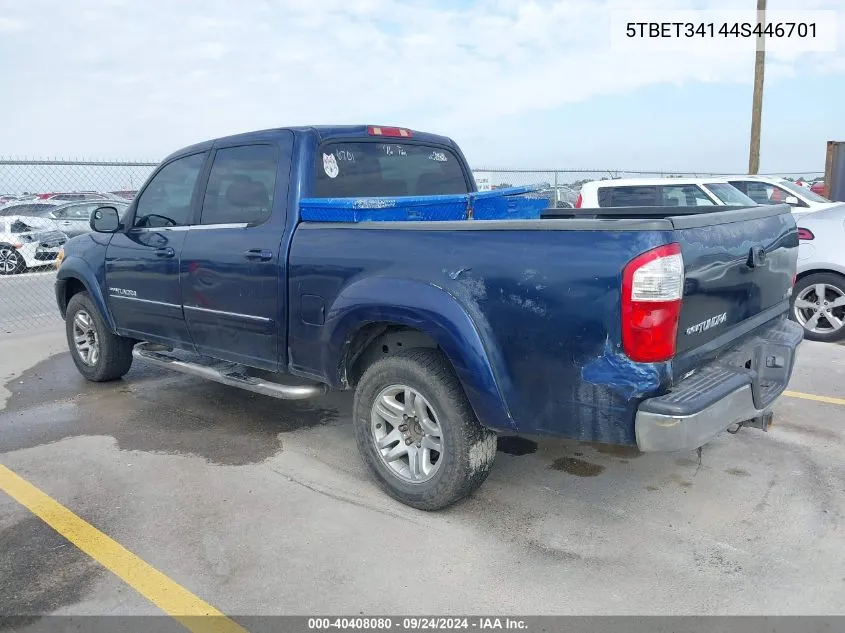 2004 Toyota Tundra Sr5 V8 VIN: 5TBET34144S446701 Lot: 40408080