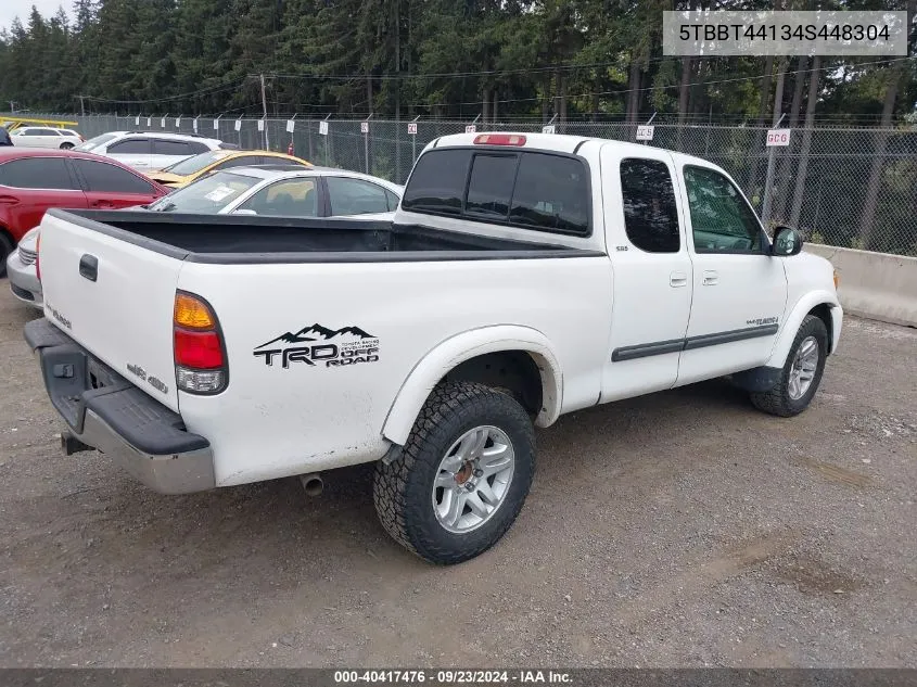 2004 Toyota Tundra Sr5 V8 VIN: 5TBBT44134S448304 Lot: 40417476