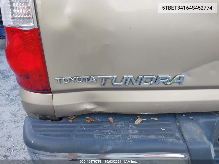 5TBET34164S452774 2004 Toyota Tundra Sr5 V8