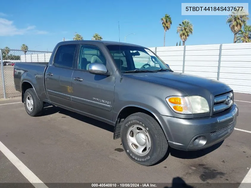 2004 Toyota Tundra Sr5 V8 VIN: 5TBDT44184S437677 Lot: 40540810