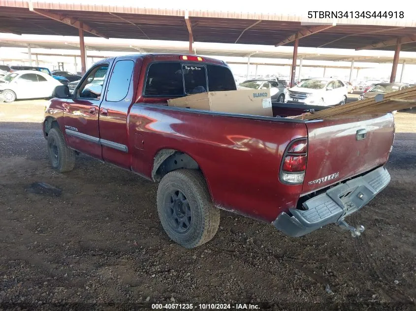 2004 Toyota Tundra Sr5 VIN: 5TBRN34134S444918 Lot: 40571235