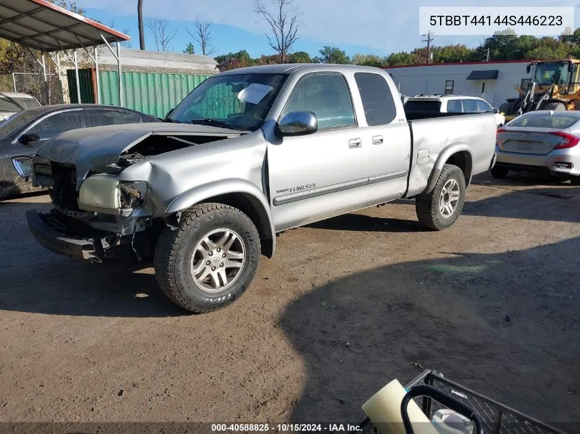 2004 Toyota Tundra Sr5 V8 VIN: 5TBBT44144S446223 Lot: 40588825