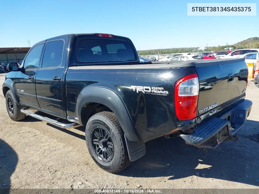 5TBET38134S435375 2004 Toyota Tundra Limited V8