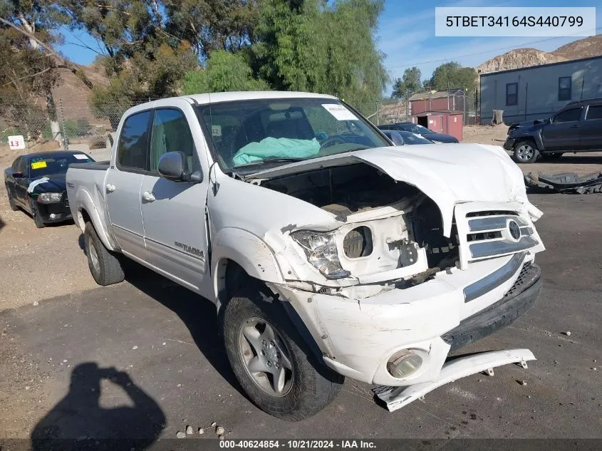 2004 Toyota Tundra Sr5 V8 VIN: 5TBET34164S440799 Lot: 40624854