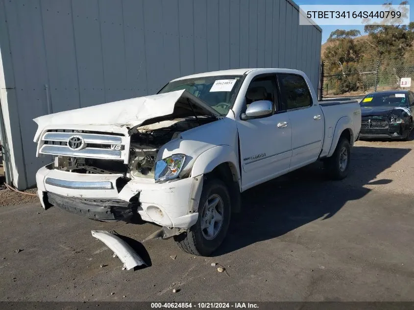 2004 Toyota Tundra Sr5 V8 VIN: 5TBET34164S440799 Lot: 40624854