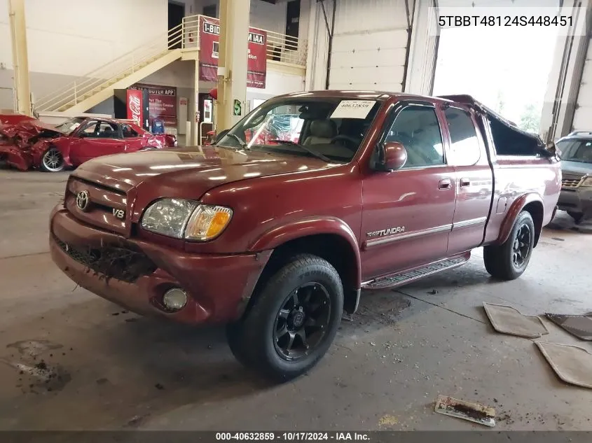 5TBBT48124S448451 2004 Toyota Tundra Ltd V8