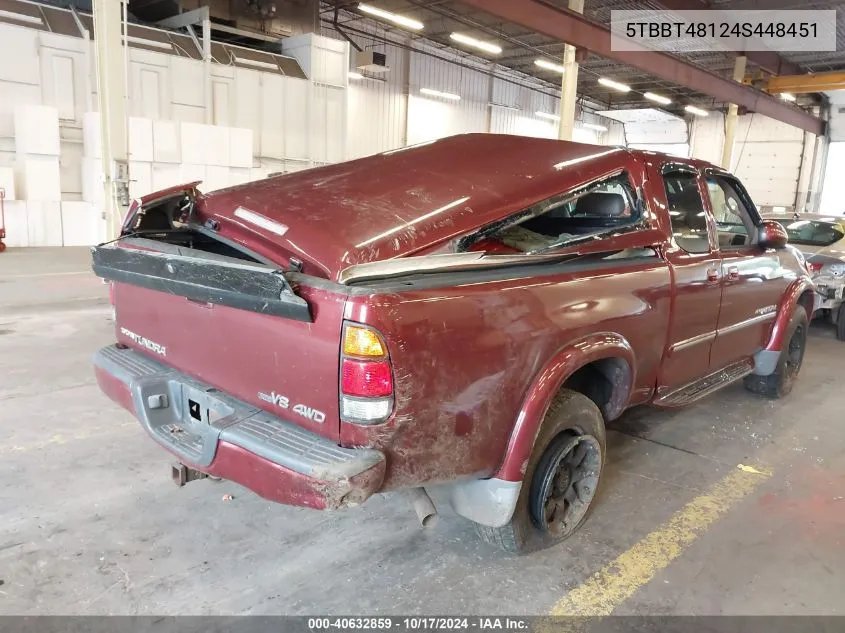 5TBBT48124S448451 2004 Toyota Tundra Ltd V8