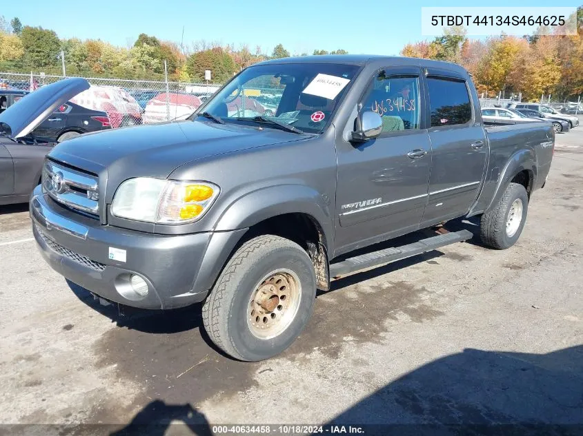 2004 Toyota Tundra Sr5 V8 VIN: 5TBDT44134S464625 Lot: 40634458